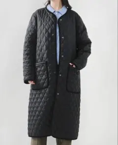 u*i様 【新品】Barbour バブアー ラウンドカラー キルティング ロング
