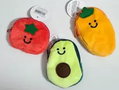 セリア　野菜と果物のミニポーチ 3点セットのサムネイル