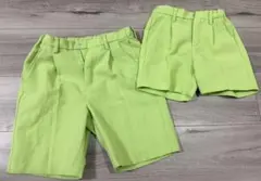 ライムグリーン ハーフパンツ 2点セット