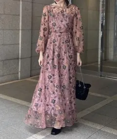 カスタネオケージョンドレスembroidery organdy dress