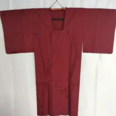 赤 ロング丈 着物 羽織 和装雨コート