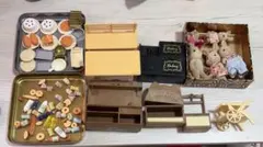 シルバニアファミリー 人形と家具 食べ物 キッチン道具セット