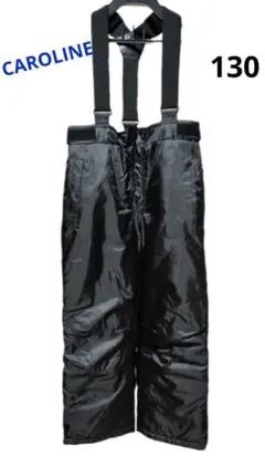 CAROLINE スキーパンツ スキーウェアボトムス サスペンダー付き ブラック