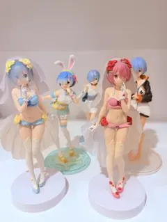 Re:ゼロから始める異世界生活 フィギュア 5体セット　レム　ラム