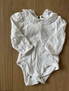 襟レース　Ｈ＆Ｍ　白ロンパース