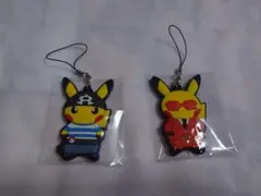 ポケモン　ピカチュウ　団員ごっこ　フレア団　アクア団　ラバーキーホルダー