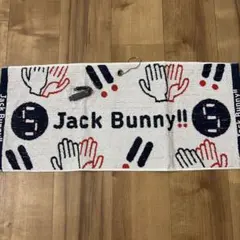 Jack Bunny!! ゴルフタオル フック付ホワイトネイビー