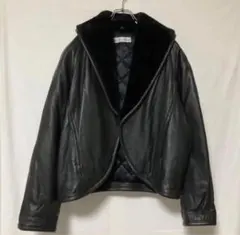 90s ヴィンテージ ラムレザー ムートン ジャケット ショート キルティングのサムネイル