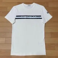 美品★ モンクレール　刺繍ロゴ　ホワイト　S Tシャツ　国内正規品 5S394のサムネイル