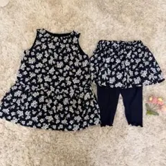 花柄ネイビー ベビー服セットのサムネイル