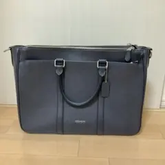未使用美品　コーチ ビジネスバッグ ダブルファスナー ミッドナイトネイビー
