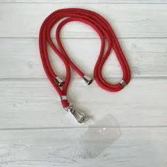 スマホ ショルダー 紐 長さ調節可 レッド 赤