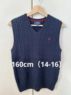 POLO RALPH LAUREN ネイビー Vネックベスト Lサイズ