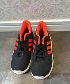 キッズ 子供用 adidas neo アディダス スニーカー 黒/赤