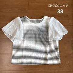 ロペピクニック　ストライプTシャツ 半袖　38