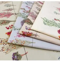 momen-t（モーメント）スワッグ柄　綿麻シーチング（ソフリー加工）　生成り