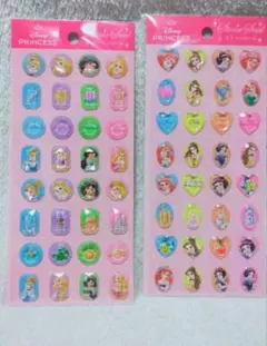 【新品】プリンセス キャラクターシール 2シートセット　ストーンシール