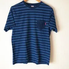 【古着】EDWIN ストライプ Tシャツ Mサイズ