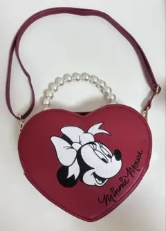 Areeam ミニー ハート型バッグ　ミニーちゃん　パール
