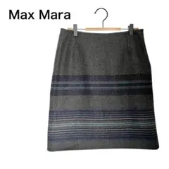 Max Mara weekend lineランダムボーダー柄ウールスカートのサムネイル