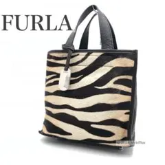 FURLA フルラ ミニ トートバッグ ハラコ ゼブラ アニアルのサムネイル