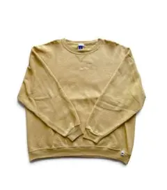 90s頃 RUSSELL ラッセル 前V スウェット XL イエロー メキシコ製