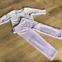 パウパトロール　スカイ　パジャマ　冬　もふもふ　ラベンダー　サイズ110