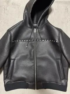 AFB HOODED STUDDED BOMBER