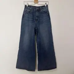 JEANASIS美脚デニムワイドパンツMブルーのサムネイル
