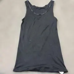 グレー タンクトップ M コットン100%
