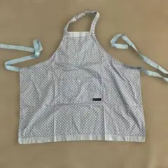 水玉模様エプロン 水色