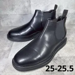 美品 beauty&youth サイドゴアブーツ 7 厚底 ビブラム レザー 黒