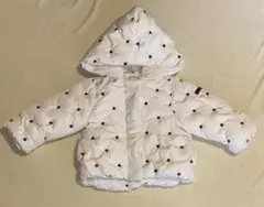 petit main　プティマイン　アウター　ハート刺繍中綿ジャケット　90