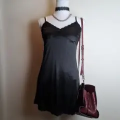 ブラックレースキャミワンピースマクブリンクフェミニンy2kガーリーグランジ