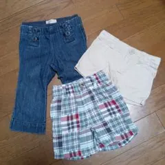 [男女兼用]　ズボン3点セット　gap&GYMBOREE　80cm