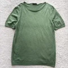 Cruciani 半袖ニットカットソー　カシミヤ シルク　グリーン　42のサムネイル