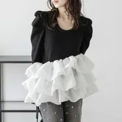 la gemme AMELY バルーンフリルドッキングトップス　ラジエム　F
