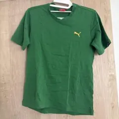 PUMA グリーン Vネック Tシャツ Mサイズ