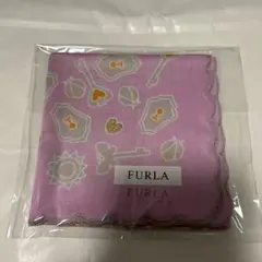 FURLA 鍵とハート柄 ハンカチ