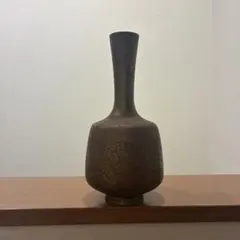 花瓶 褐色系 銅器