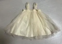 女の子ベビードレス アイボリーチュール 90サイズ