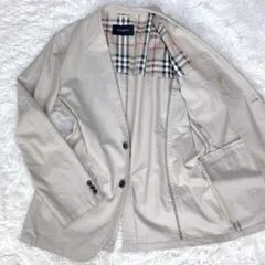 ✨バーバリー ノバチェック テーラードジャケット ベージュ シングル 2B L
