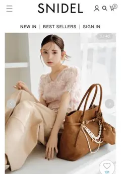 SNIDEL フリルデザイン 半袖トップス ピンク