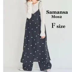 Samansa Mos2 サマンサモスモス　シアー楊柳刺繍キャミソールワンピース