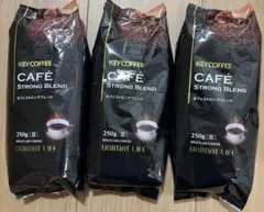 KEY COFFEE CAFE STRONG BLEND 250g 豆３パックのサムネイル