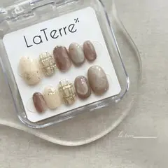 【現品発送M】ネイルチップ　ニュアンスネイル　マグネット　ショートオーバル