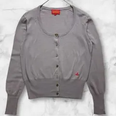 ヴィヴィアンウエストウッド　コットン　カーディガン　オーブ刺繍　オーブボタン