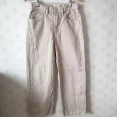 ☆GU ジーユー デニム バギーパンツ ベージュ 29インチ☆