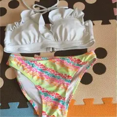 水着 ホワイト フリル  新品 pixyparty
