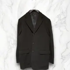 コムサデモード ジャケット 長袖 ウール 仕事着 オフィスカジュアル 黒 無地
